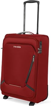 Travelite Hand Luggage Suitcase with 4 Wheels, red, 55 x 35 x 23 cm / 2,2 kg (2-Rad), On-board trolley with 2 wheels