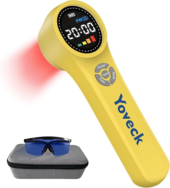 Red Light Therapy Device, 4 x 980 nm + 4 x 810 nm + 16 x 660 nm Infrared Light Therapy Rod, Portable Red Light Therapy Device for Body, Knee, Shoulders, Back, Device