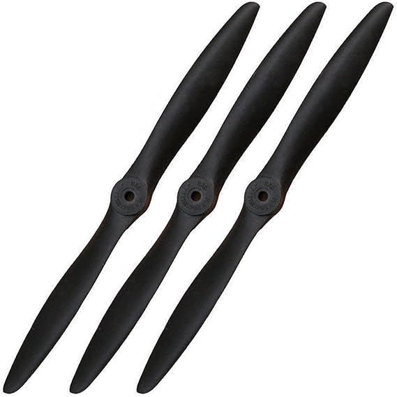XOAR PJG 8x5 2-Blade Nylon Propeller for Gas/Nitro RC Airplanes, 3-Pack