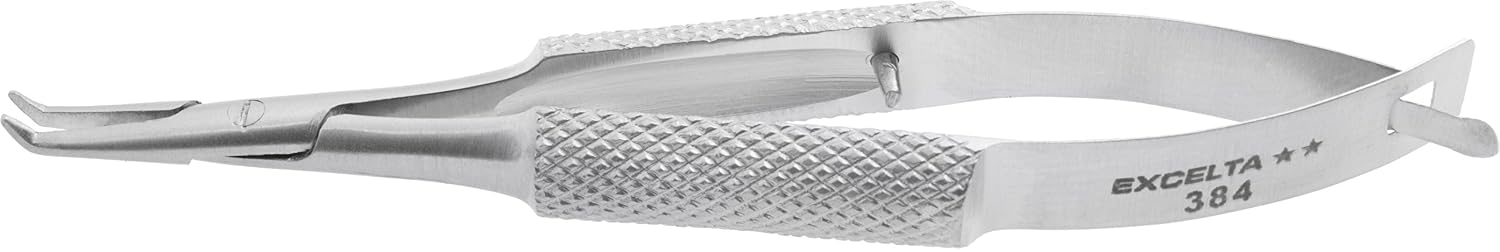 Excelta - 384 - Pliers - Micro - Bent Nose - Two Star - SS - Self Opening, 0.139 Height, 0.109 Wide, 3 Length