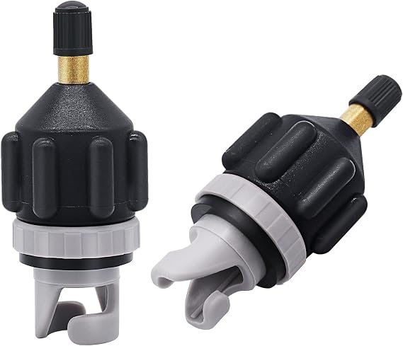 2PACK Inflatable Stand Up Paddleboard (SUP) Pump Adaptor -Universal Standard Schrader Air Valve Adapter Pumping Head Connector Converter for Inflating Boat, Kayak, Surfboard, Bed, Car Tire Orange
