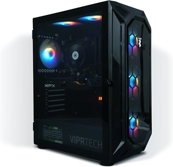 ViprTech Rebel 4.0 GamingPC, Ryzen 7, RTX 4060 8GB, 16GB/1TB SSD Onyx Black