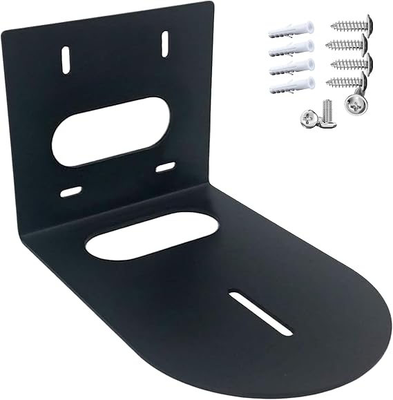 Prisual PTZ Camera Wall Mount Bracket - Heavy-Duty Solid Metal Universal Mount for All PTZ Cameras, Includes Mounting Screws, Adjustable Compact Space-Saving Design (Black)