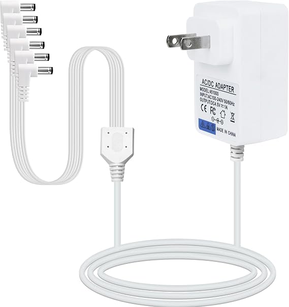 lemax Power Adapter 4.5v with 6 Output sockets, Compatible with Lemax Lighting Accessory Power Converter, Suitable for X'Ma Micro Lighting Building Decoration and Accessories