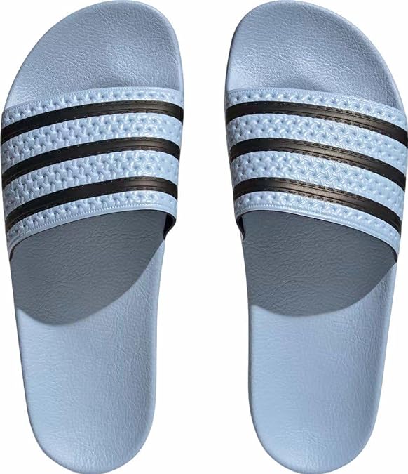 adidas Men's Adilette Slides Slip On Sandals Black White 280647 45 1/3 EU