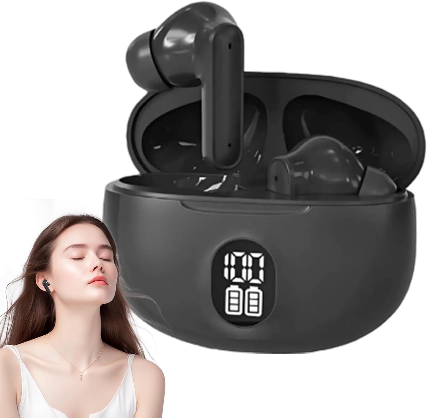 Wireless Earbuds - Wireless Headphones Earbuds, True Wireless bluetoth Earbuds | Lightweight Wireless Earbuds With Touch Control, Sweatproof Earbuds For Running, Sports, Music, And Calls