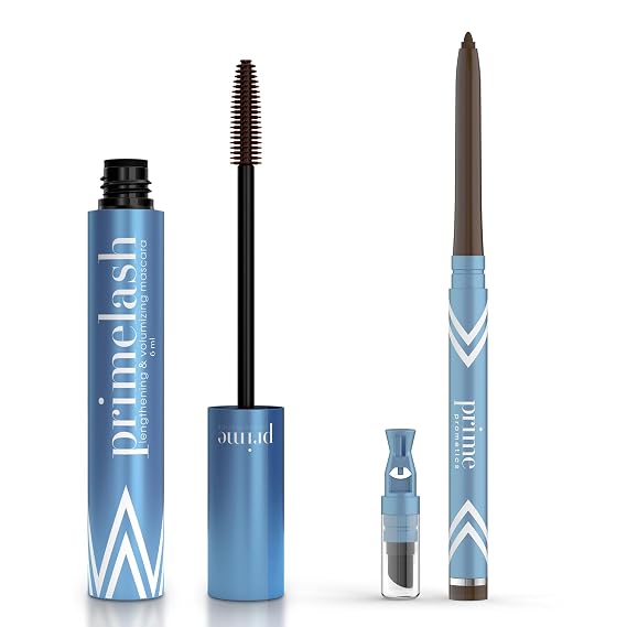 Prime Prometics PrimeLash Mascara (Brown) & PrimeEyes Glide Eyeliner (Wood) Bundle