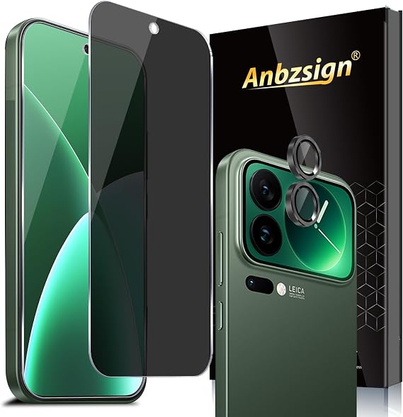 2+1 Pack for Xiaomi 17 Pro Max Privacy Tempered Glass Screen Protector and Camera Lens Protector, Anti-Spy 9H Hardness Case Friendly Film for Xiaomi 17 Pro Max 5G (2025)