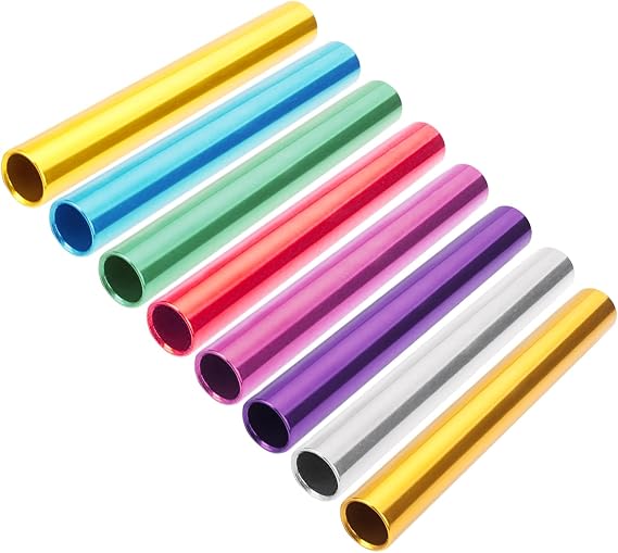 Muka 8 Pack Aluminum Relay Batons - Standard Track & Field