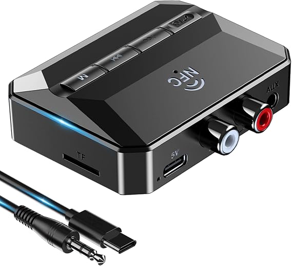 KAIY Bluetooth Receiver for Home Stereo, AUX RCA Bluetooth Adapter