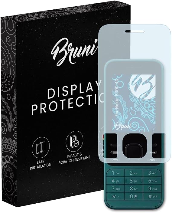 Bruni Screen Protector Compatible with Nokia 6300 4G Film Crystal Clear Screen Protector (2X)