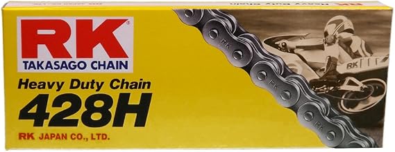 RK Racing Chain M428H-140 (428 Series) 140-Links Standard Non O-Ring Chain with Connecting Link