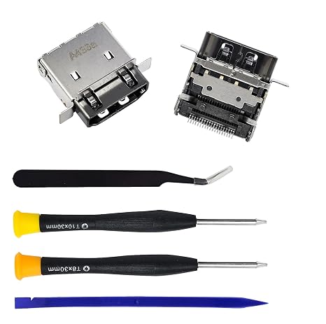 1x HDMI Port Replacement for Xbox Series X, Display Socket Jack Connector Repair for XSX Console, M1087810+Tools