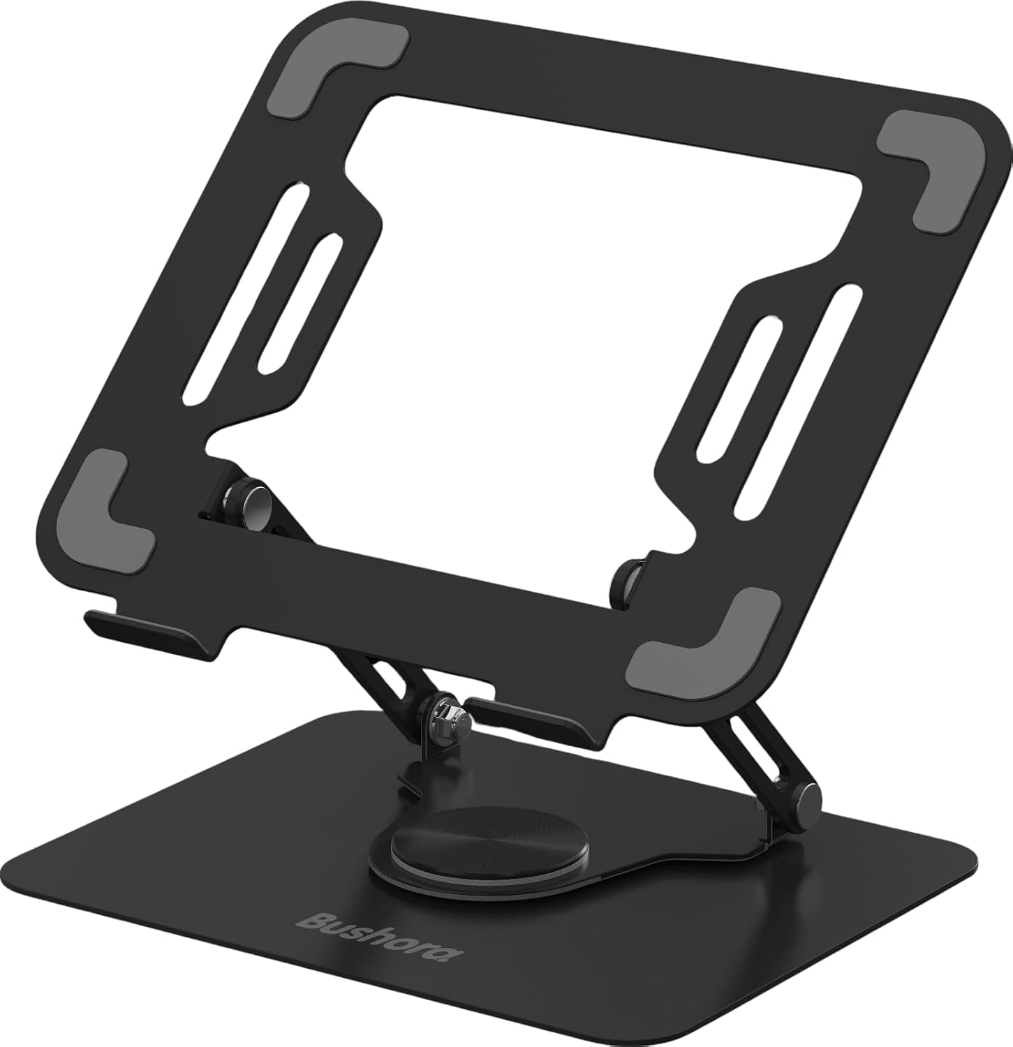 Laptop Stand for Desk, Portable Adjustable 360 Degree Rotatable Laptop Stand for MacBook and All Laptops Notebooks, Ergonomic Computer Riser Stand Black