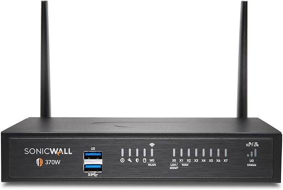SonicWall TZ370W Wireless SecureUpgradePlus | 3YR Advanced Edition | TZ370W Gen7 Firewall with 3 Year Advanced Protection Service Suite | SMB Unit with SD-WAN and Malware Protection (02-SSC-6835)