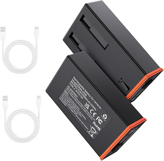 2 Pack 5000mAh Replacement Battery Pack for Moultrie Edge | USB-C Fast Charging Compatible with Moultrie Cellular Trail Cameras Edge Moultrie Edge Edge PRO Edge 2 Edge 2 PRO