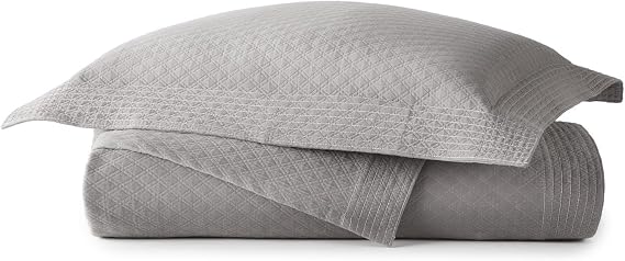 Peacock Alley Alyssa Coverlets - Geometric Textural Detailing Luxury Bedroom Decor - 100% Long-Staple Cotton, Imported from Portugal