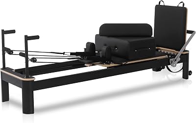 Professional Aluminum Pilates Reformer Machine, Heavy-Duty 600lb with German Steel Springs, Studio-Grade Equipment for Home & Commercial, Supports Users 4 to 64, Includes Jump Box
