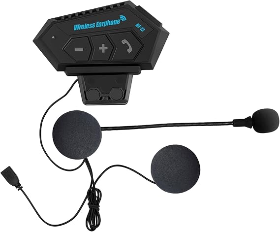 Motorcycle Helmet Headset Stereo Bluetooth Earphone Wireless Handsfree Mic Headphones Music Player for Motorbike Rider