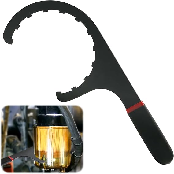 61060 Diesel Fuel Filter Wrench for Paccar, Fuel Filter Removal Tool Filters Separator Tool Suitable for Kenworth, Peterbilt and Cummins Diesels C-shaped Oil Filters Wrench 4.6 inch