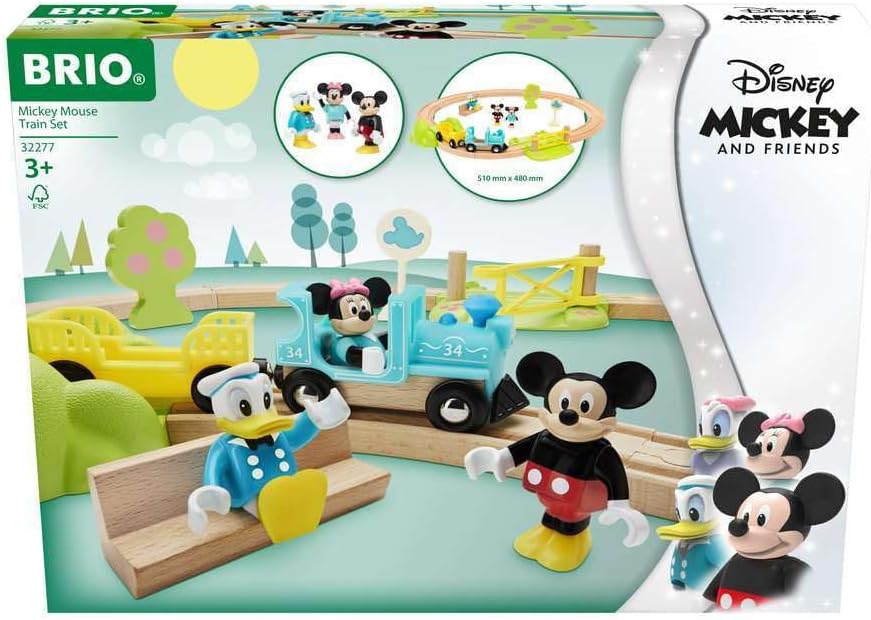BRIO 32277 WD Mickey Mouse Train Set, Multicolor