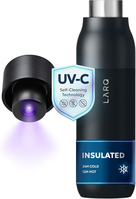LARQ PureVis Smart Self-Cleaning UV Insulated Stainless Steel Water Bottle