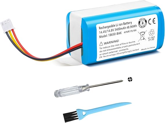 18650B4-4S1P-AAF-4 18650-BAK Battery Replacement for Midea M4 Liectroux C30B C30B 2D C30B 2D WiFi Robot Vacuum Cleaner 14.4V 3400mAh/48.96Wh