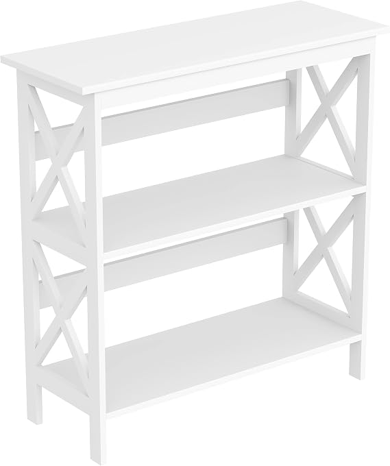 Console Table,TV Stand, Entryway Table for Living Room,bedrrom,Office. Small Sofa Table TV Tray House Decor. Tall Sofa Side Table. Couch Caddy White with 2 Storage Shelves