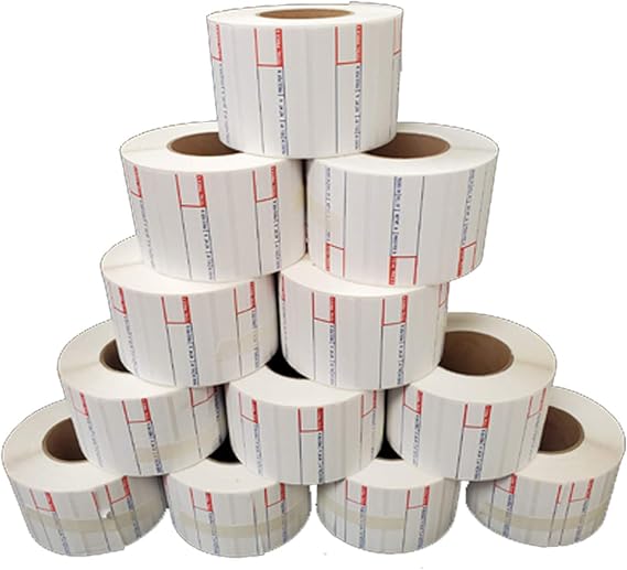 Aquos CAS Label 1000 Printing Scale Label Per Roll Label Compatible with LP-1000N(P), LP-II, CL-5000 Thermal Labels | Food Labels Stickers for Deli, Meat & Retail (8000, 36 Rolls)