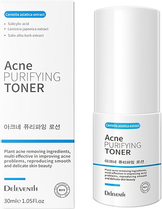 Korean Brand Acne Purifying Toner 30ml / with Salicylic Acid and Botanical Extracts for Anti-Acne, Soothes, Unclogs Pores, Controls Oil and Maintain a Fresh, Blemish-Free Complexion