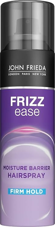 John Frieda Frizz Ease Moisture Barrier Hairspray, Firm Hold Hairspray, Seals Out Moisture, Blocks Frizz, Protects Against Heat, and Keeps Hair Straight with Long-Lasting Hold, 12 Oz