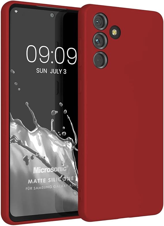 Microsonic Matte Silicone Case Red for Samsung Galaxy A55 [Case Compatible with Galaxy A55 - Red]
