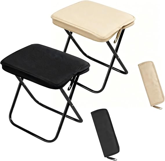 Folding Chair, Outdoor Chair, Camping Chair, Compact Chair, Portable Chair, Includes Carabiner, Integrated Storage Bag, Camping Equipment, Portable, Lightweight, Foldable, Small, Simple, Portable