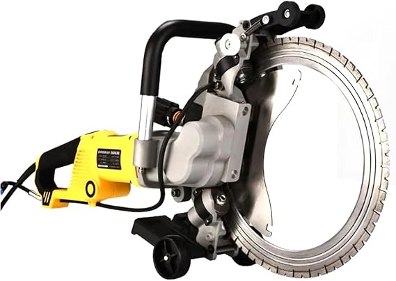 Electric Ring Saw Wall Cutting Machine with Blade, 5000W Electric Concrete Saw Concrete Cutter, 290MM Cut Depth, Electric Cut-Off Saw Groove Cutting Machine Slo,