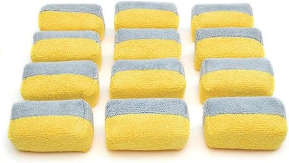 Ethos Ceramic Coating Applicator Pad Microfiber Car Detailing Sponge with Built-in Barrier for Polish & Ceramic Coat Sponge Pad for Smooth Application Car Applicator Pads for Detailing