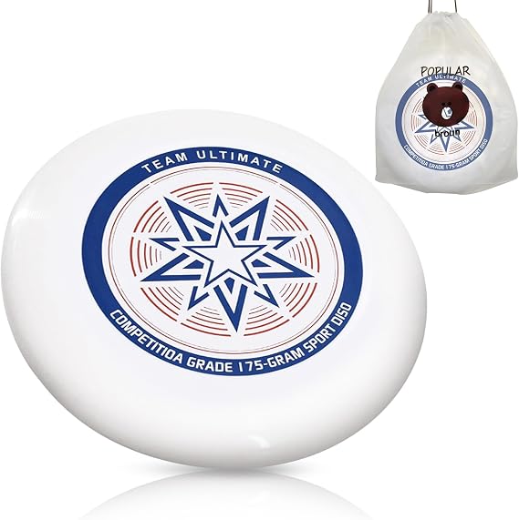 175g Outdoor competitive frisbee, ultimate frisbee, professional frisbee with spin, organic ultimate frisbee outdoor fun sport for casual players and professionals (storage bag)