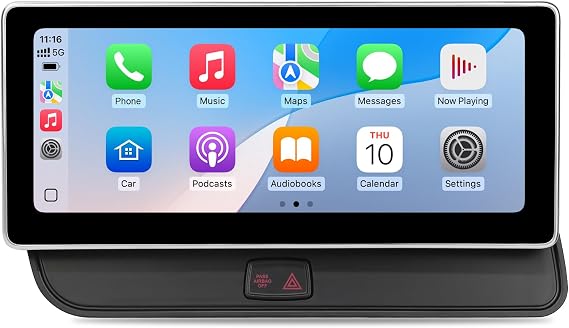 10.25 inch Touch Screen for Audi Q5 Multimedia (2009-2017) CarPlay Android Auto Upgrade Factory Car Radio Retain Original Stereo System (Linux T113 10.25)