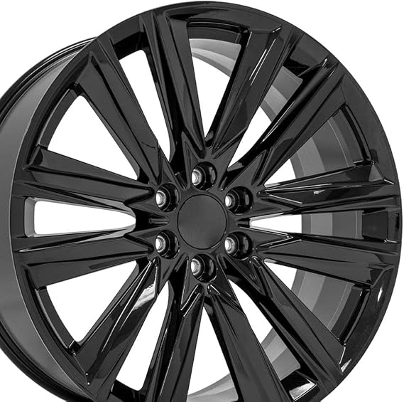 OE Wheels CA91 24 Inch Rim Fits Escalade Sport Style 6x139.7 24x10 Gloss Black - Hollander 4869 (1)