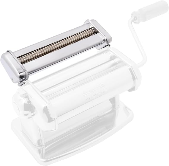 Imperia Spaghetti Pasta Cutter Attachment (2 mm) 100% Made in Italy- Heavy Duty Stainless Steel Construction- Machine Accessory Cuts Thin Noodle- Easy Use Roller Maker for Fresh Homemade Italian Pasta