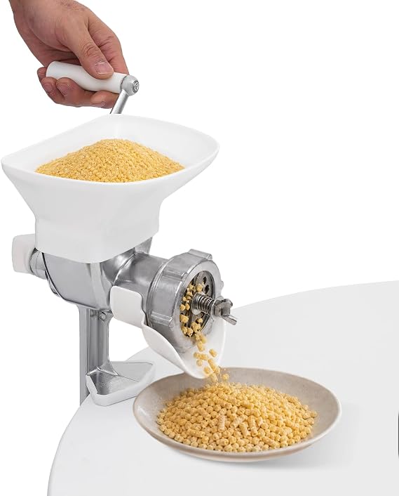 Feed Pellet Machine, Portable Manual Home Grain Mill with 3mm Molds Animal Feed Granulator for Bird Chicken Rabbit Fish Dog Cat