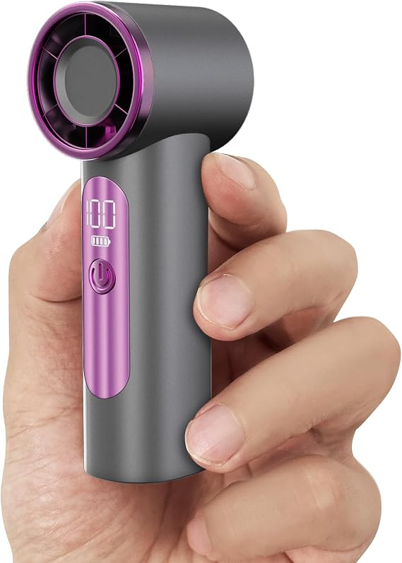iFan, Portable Mini Handheld Fan, Personal Small Turbo Fans Rechargeable for Travel - Gray