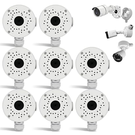 (Metal Aluminum & Waterproof) Junction Box Mount Bracket, Universal for Bullet Security Camera Waterproof Hide Cable Junction Boxs Compatible Video Surveillance Cameras