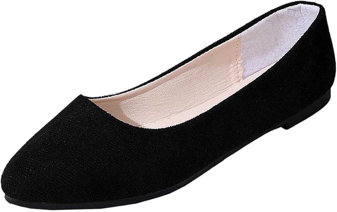 Flats for Women Soft Sole Slip On Shoes Pointed Toe Casual Ballet Shoes Trendy 2026 Business Work Mary Jane Shoes