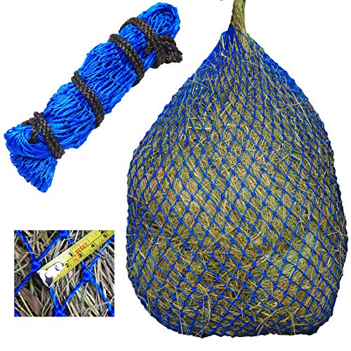 T TEKE Ultra Slow Hay Feeder Nets, 39 Length With 114 Feeding Holes, Horse Supplies Bags for Horses, Goats, With Extra Spared Cord