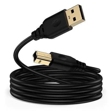 GiGreen USB Printer Cable 6FT, Type A to Type B Male Printer Cord 2.0, High-Speed Scanner Cord USB Cable