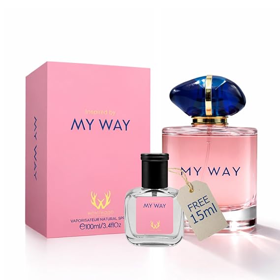 Inspired by My Way Eau de Parfum for Women Long Lasting Floral & Feminine Scent 100ml Perfume Spray  with Extra 15ml Sample (Random Scent Included)
