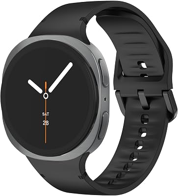 For Galaxy Watch 8 Bands 40mm 44mm Classic 46mm,No Gap Silicone Sport Bands Strap Compatible with Samsung Galaxy Watch 8 and 8 Classic 40mm 44mm 46mm Band