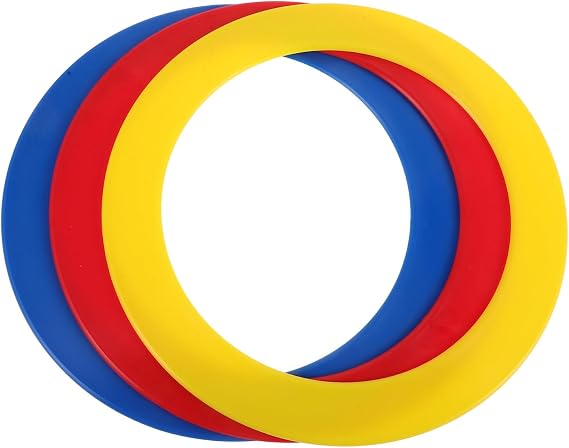 Vaguelly 3Pcs Juggling Rings Set for Circus Performers Acrobatic Troupe Props Hand Tossing Rings for Performance Juggling Skills and Circus
