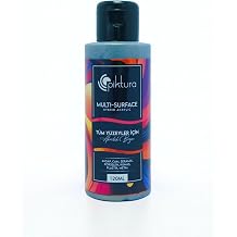 Multi-Surface Hibrit Akrilik Boya, 120ml, Su Bazlı, Ahşap Cam Seramik Metal Kumaş Plastik için (Metalik Gümüş Gri)