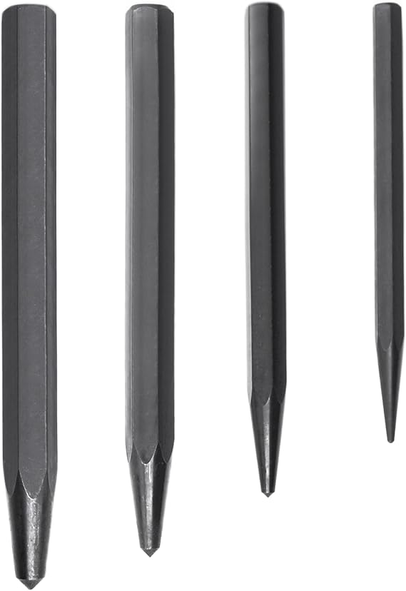 62215 Center Punch Kit, 4-Piece center punch tool set for metal